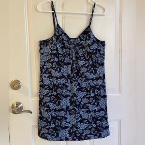 SO Dark Blue Floral Mini Dress